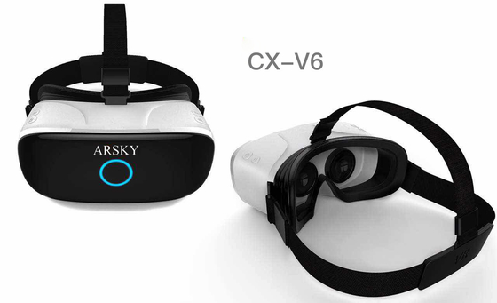 Τρισδιάστατη οθόνη Bluetooth WiFi 2K γυαλιών κασκών πολυμερών μπαταριών εικονικής πραγματικότητας CX-V6 ARSKY