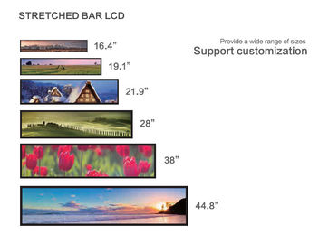 500cd/M2 43,9 εσωτερική 4G τεντωμένη LTE επίδειξη φραγμών LCD ίντσας