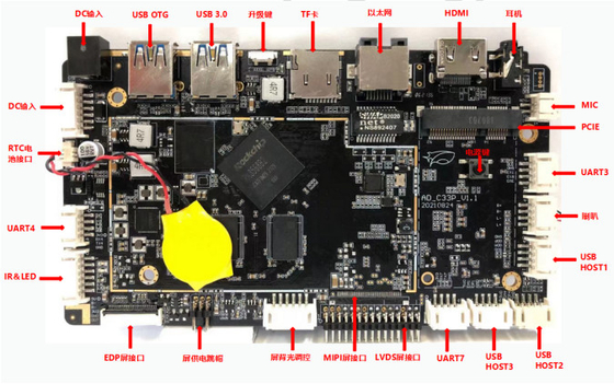 RK3568 LVDS ενσωμάτωσε τον αρρενωπό πίνακα αρρενωπά 11 EMMC 8GB με το EDP MIPI
